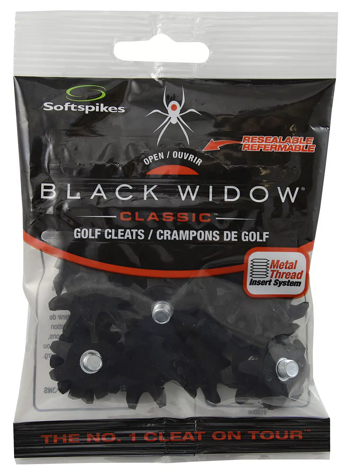 Softspikes Black Widow Golf Cleats 6mm Thread Black - Image 2