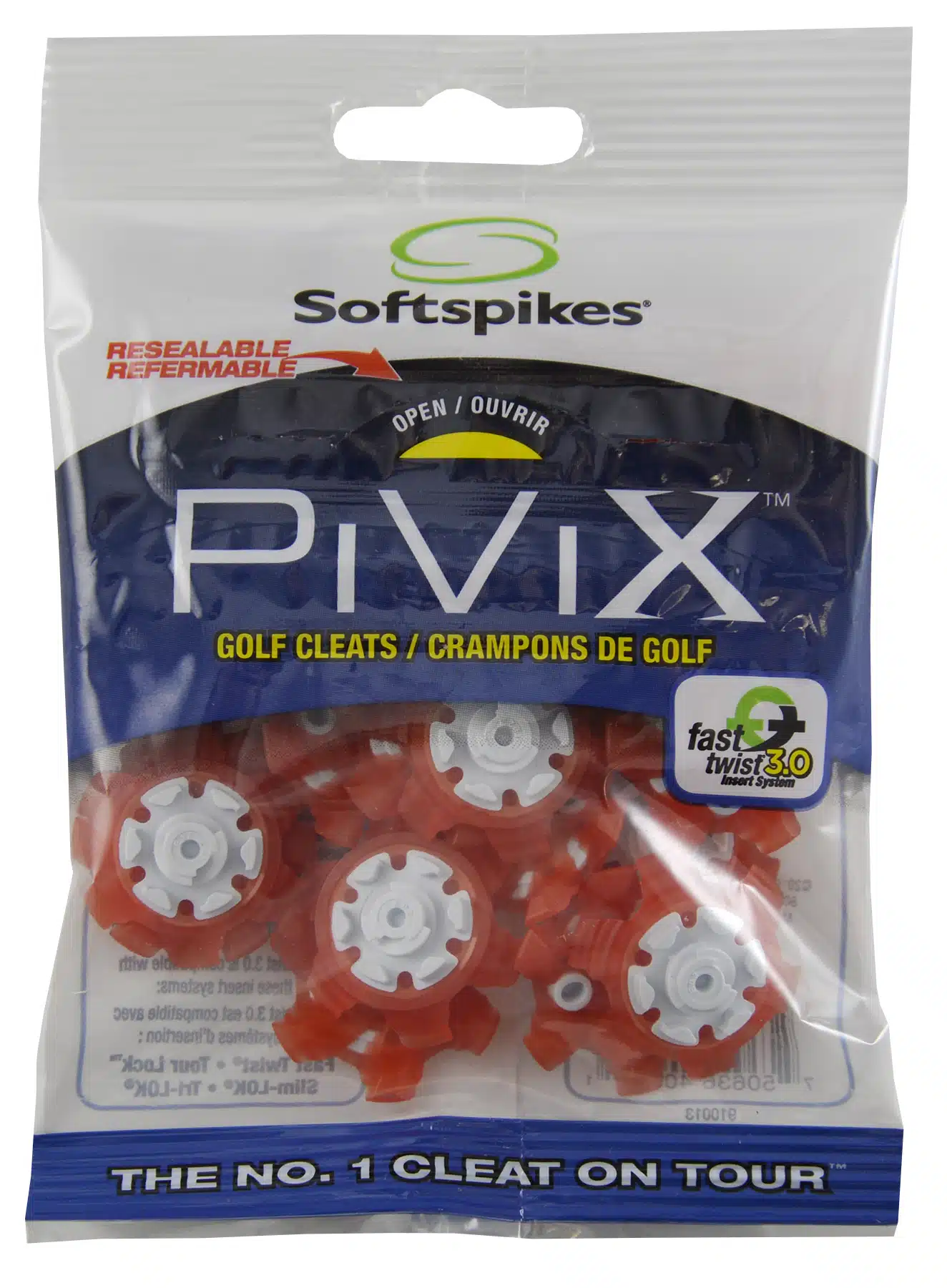 Softspikes Pivix Golf Cleats Fast Twist® 3.0 Red - Image 2