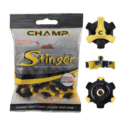 Champ Stinger Golf Cleats 6mm Thread Black / Yellow - Image 2