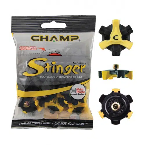 Champ Stinger Golf Cleats 6mm Thread Black / Yellow - Image 2