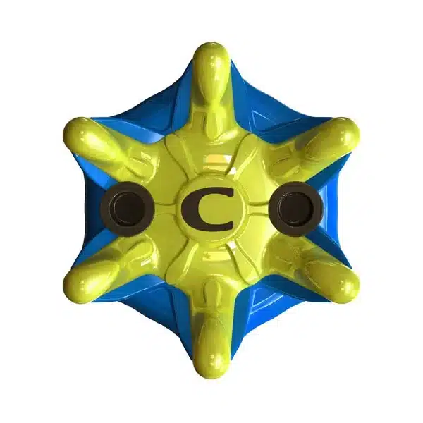 Champ Zarma Golf Cleats 6mm Thread Blue / Yellow Zarma