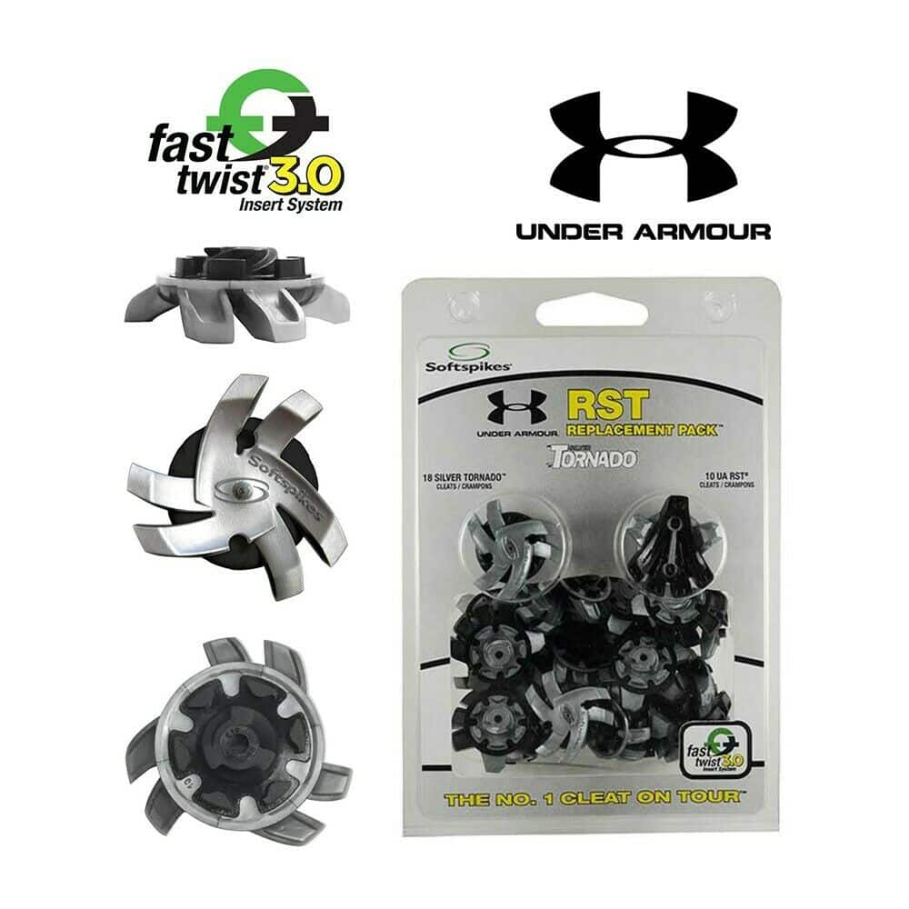 Softspikes Under Armour RST Tornado Golf Cleats Fast Twist® 3.0 Black/Silver - Image 2