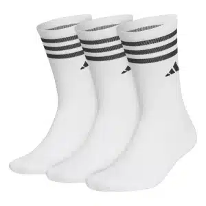 adidas Golf Socks Three Stripe Crew – 3 Pack – White