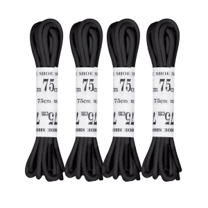 Black 4 Pack Replacement Waxed Laces for Puma Golf Shoes 75cm (Round)
