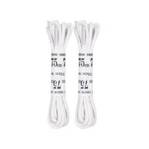 White Twin Pack Replacement Waxed Laces for Mizuno Golf Shoes 75cm (Round)
