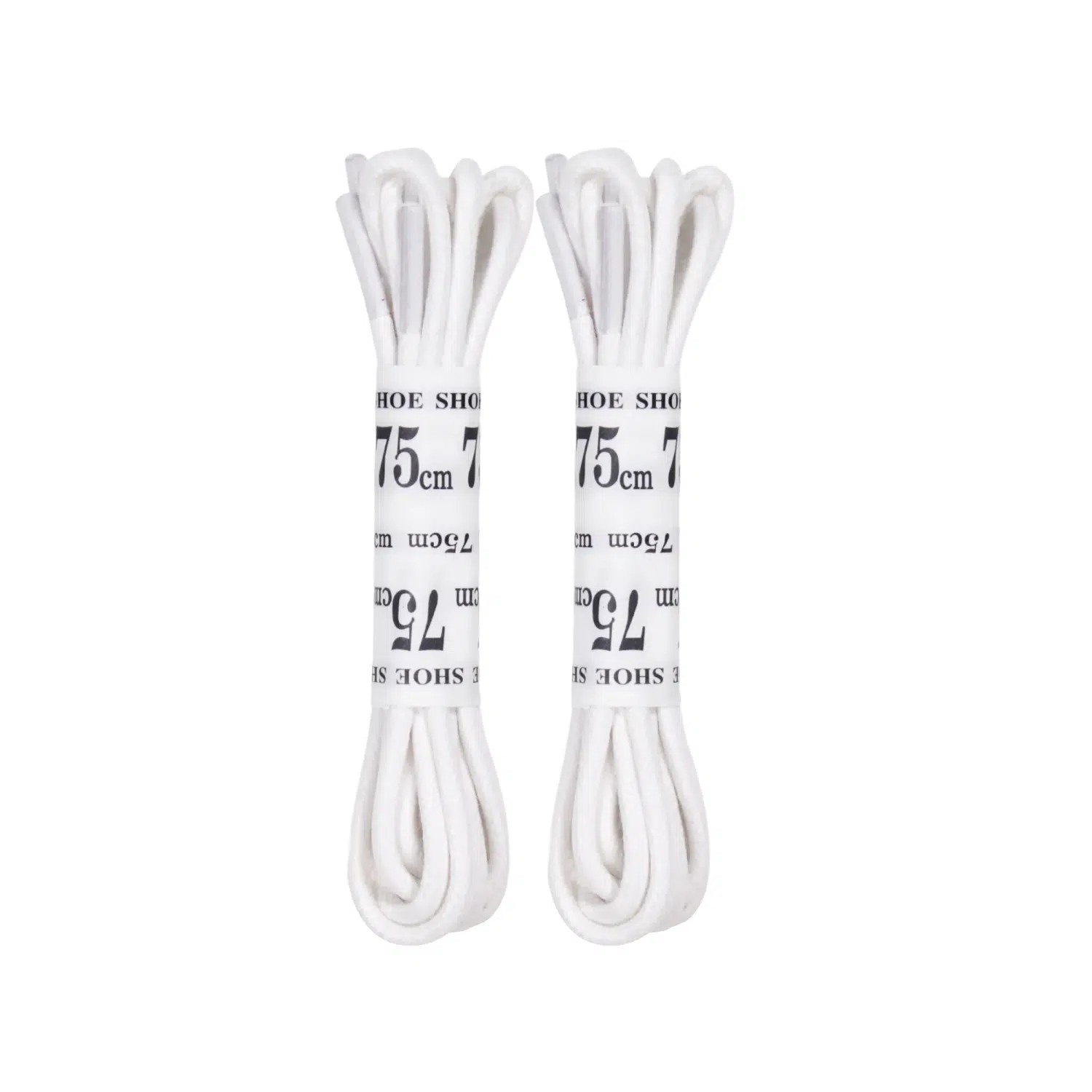 White Twin Pack Replacement Waxed Laces for Ecco Golf Shoes 75cm (Round)