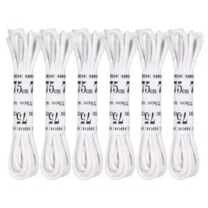 White 6 Pack Replacement Waxed Laces for Footjoy Golf Shoes 75cm (Round)