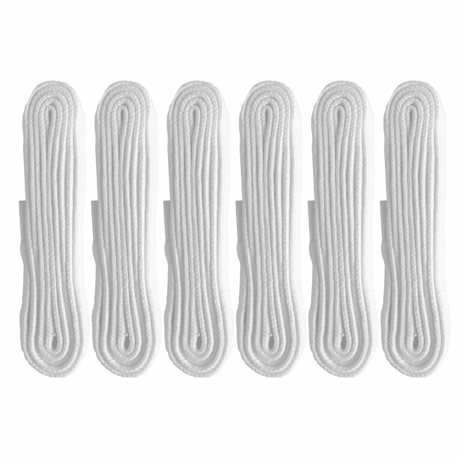 White 6 Pack Replacement Laces for Under Armour Golf Shoes 100cm (Flat)